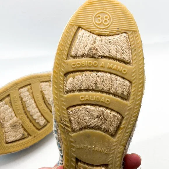 Cousu Main Alpargatas Slip-On Blue Espadrilles *Handmade in Spain* [38] - Picture 5 of 5